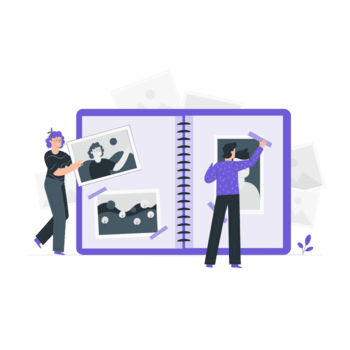 Ilustrasi album foto